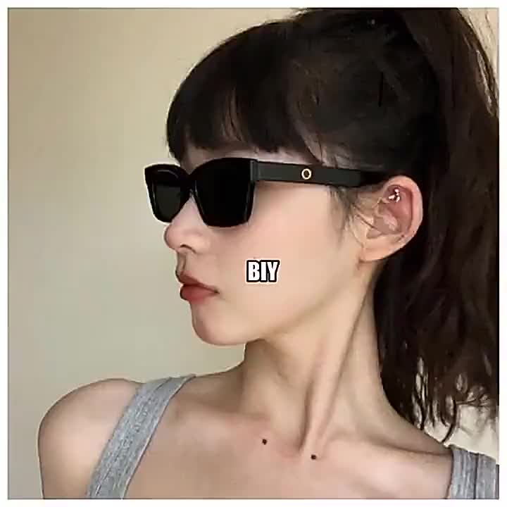 Kacamata Hitam Wanita Pria Retro Vintage Sunglasses Fashion Rectangle