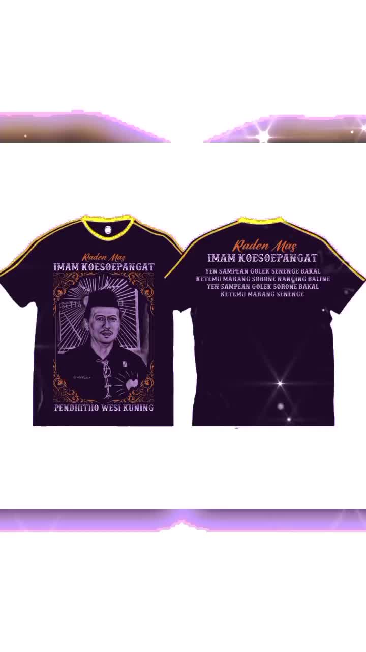 kaos mas imam sleret kuning sleret merah bahan katun kombet 24s sablon plastisol