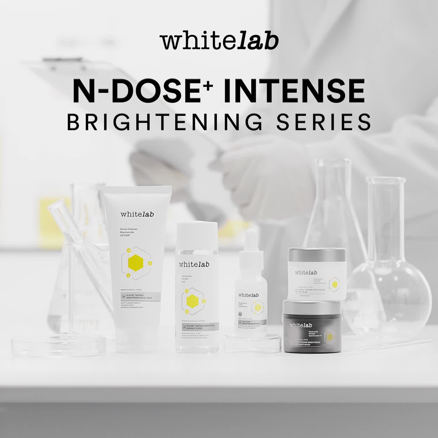 WHITELAB N-DOSE+ 2.0 INTENSIVE BRIGHTENING WATER MOISTURIZER - PELEMBAP PENCERAH WAJAH, MENGHIDRASI DENGAN HYALURONIC & TEKSTUR WATERY GEL RINGAN [BPOM] | Pelembab, Mencerahkan dan menyamarkan noda bekas jerawat