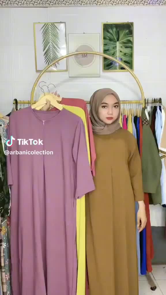 Daster Gamis Crinkel Polos Kekinian Lengan Tangan 3/4 Panjang Semata Kaki Busui Jumbo LD 120 Murah
