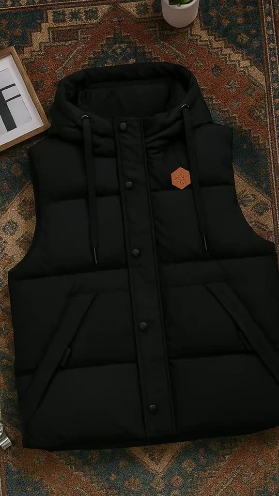 BGS Jaket Rompi Pria Logo Kulit Hitam Waterproof BGSRMMXVI Keren Casual Motor Parasut Bahan Tebal Dengan Sakudalam Cocok Untuk Berkendara Segala Musim Size M L XL XXL Outdoor Wanita