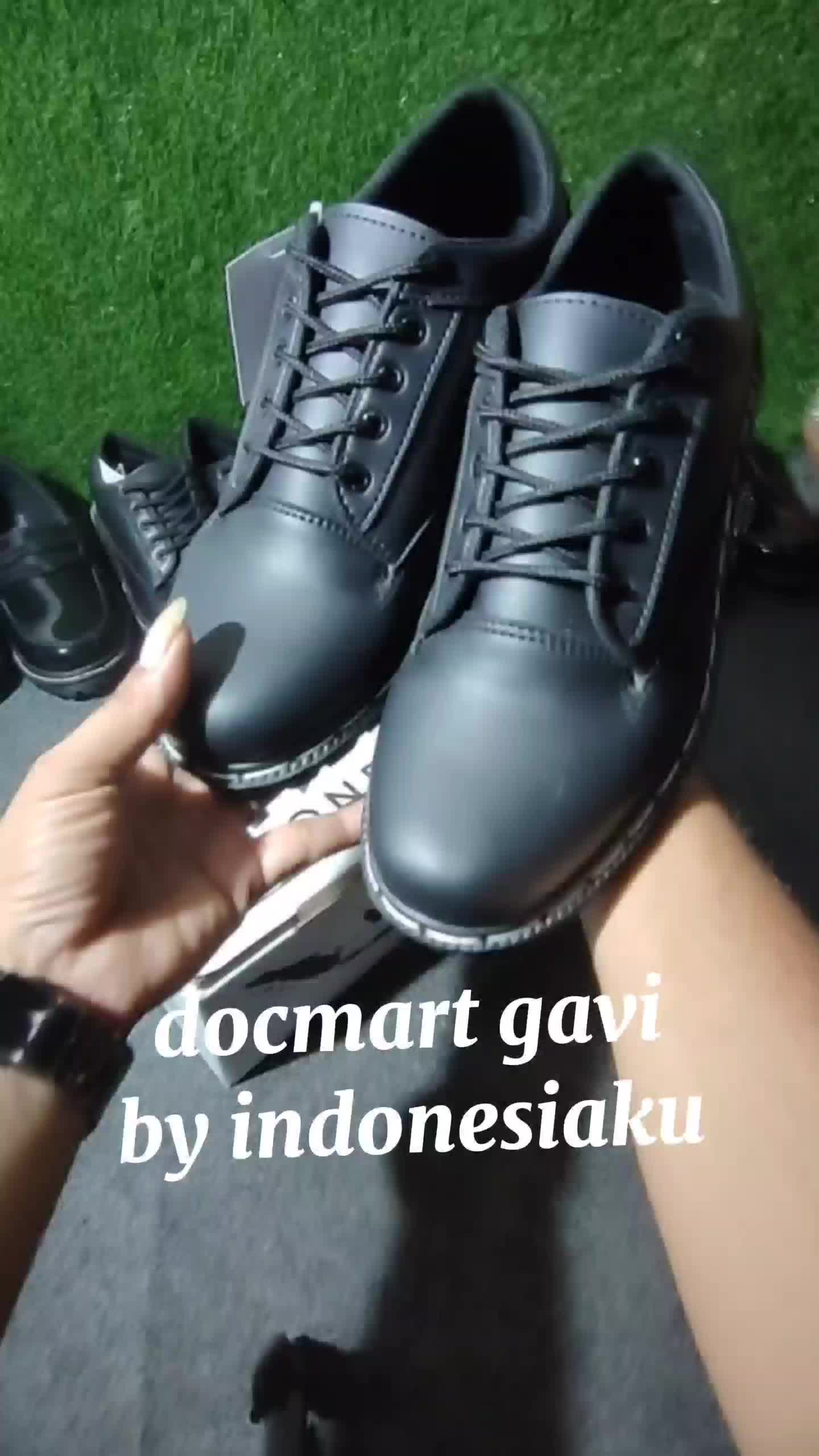 SEPATU FORMAL DOCMART GAVI BIG SIZE 44 HITAM Pantofel Kerja Pria Shoes