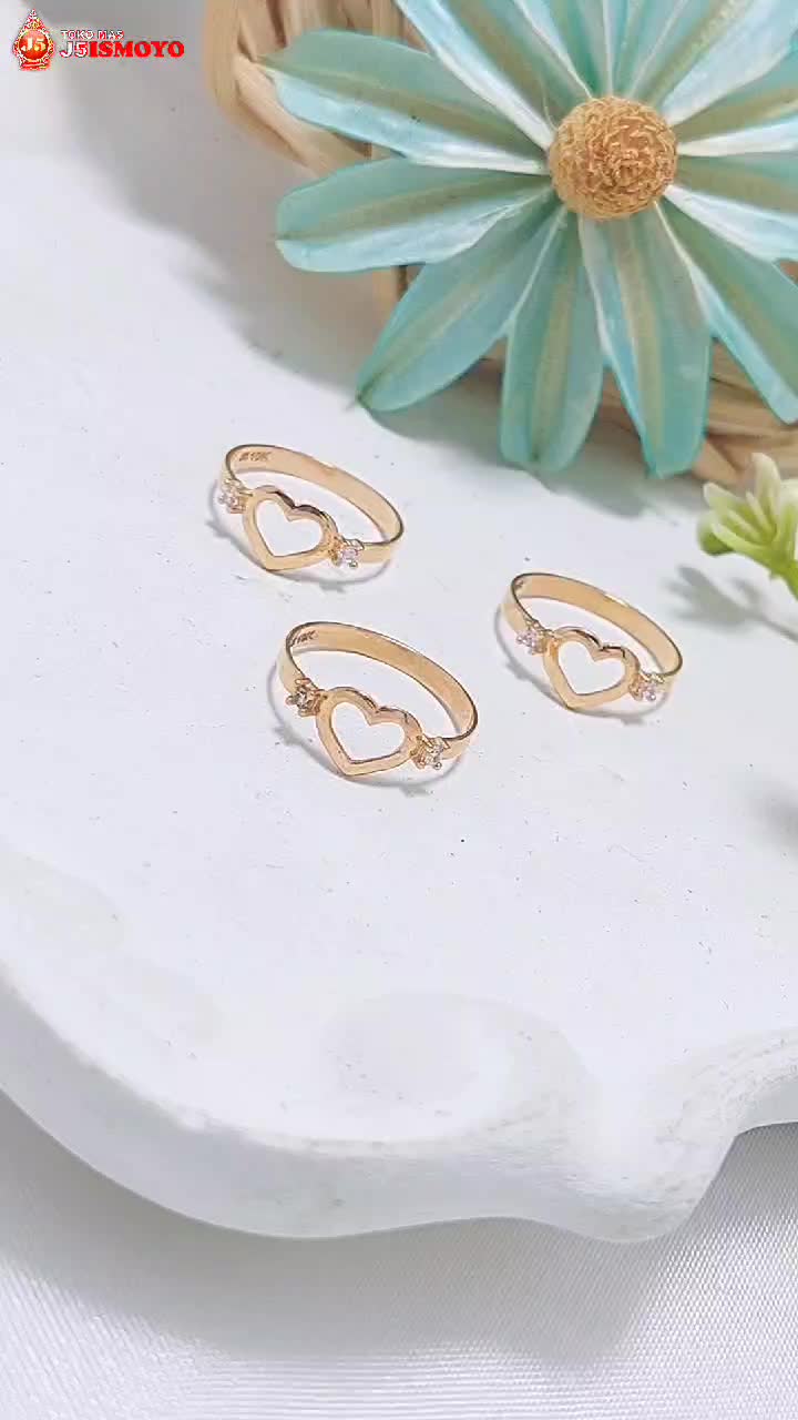 Cincin Emas Mas Asli Model Anak Khansa J5 Ismoyo