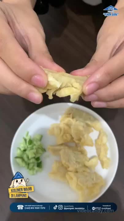 Pempek Tenda Biru | Pempek Krispi + Cuko 120 ML - Oleh oleh Lampung jajanan frozen