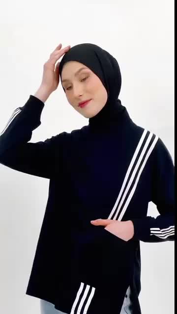 INMORE Kaos Lengan Panjang Stripe Oversize Belah Samping Kantong Combed 24s baju atasan wanita T-Shirt Rib cotton
