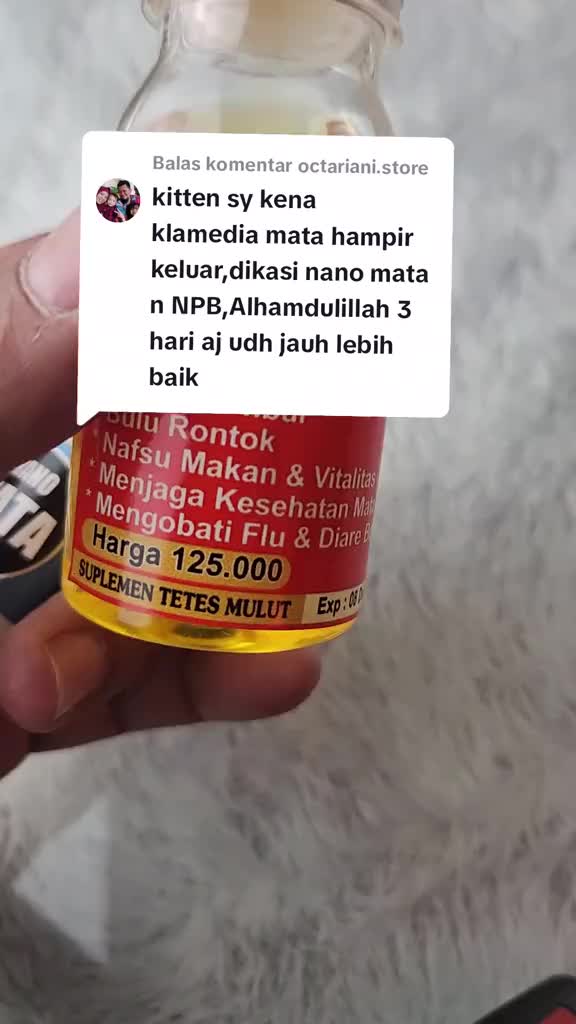 Paket Vitamin NPB dan Nano Mata Untuk Chlamydia Kucing