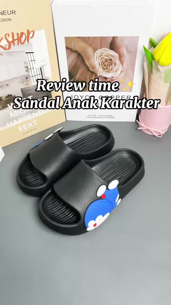 CLOOS 2318C SANDAL SLOP ANAK-ANAK KARAKTER DORAEMON /CLOOS 2318D SANDAL KARET PREMIUM NYAMAN DIPAKAI Sendal Fashion