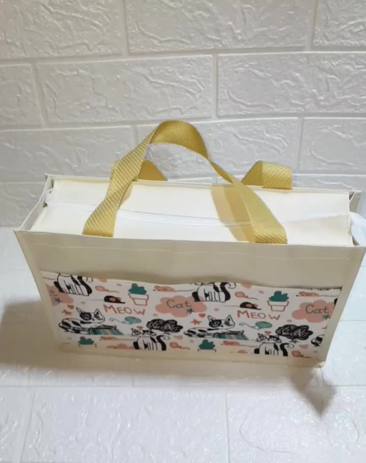 Tas Jinjing Wanita Canvas Kombinasi Penutup Resleting Tas Buku KIA Buat Posyandu