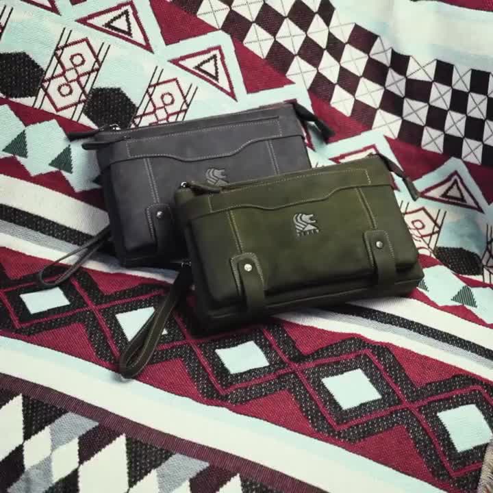 Handbag Clutch Pria Reven Lisbon Kulit Sapi Asli Tas Tangan Cowok