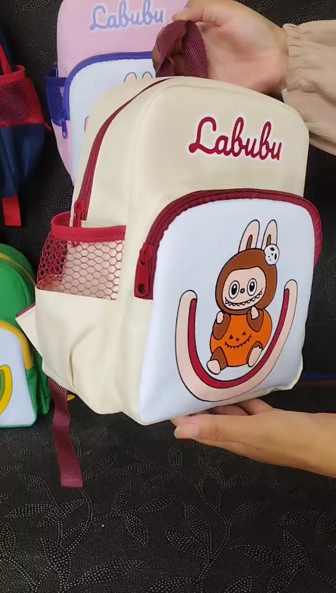 Tas Ransel Sekolah Anak Tk/Sd Dua Ruang Tas Anak Perempuan Karakter Boneka Labubu Terbaru Fashion
