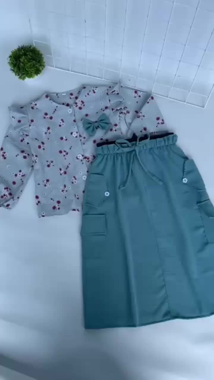 SET ROK ANAK PEREMPUAN MODEL ZOYA II BAHAN CRINKLE RATU MOTIF 2-12 TAHUN