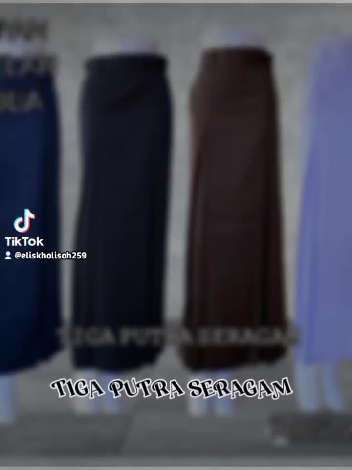 Rok Sekolah Panjang Rempel Dua / Span Dua Seragam SMP / SMA Bahan Kain High Twis Hitam Coklat  Putih Biru dongker Anak Perempuan Fashion rok span sekolah bahan licin hitam