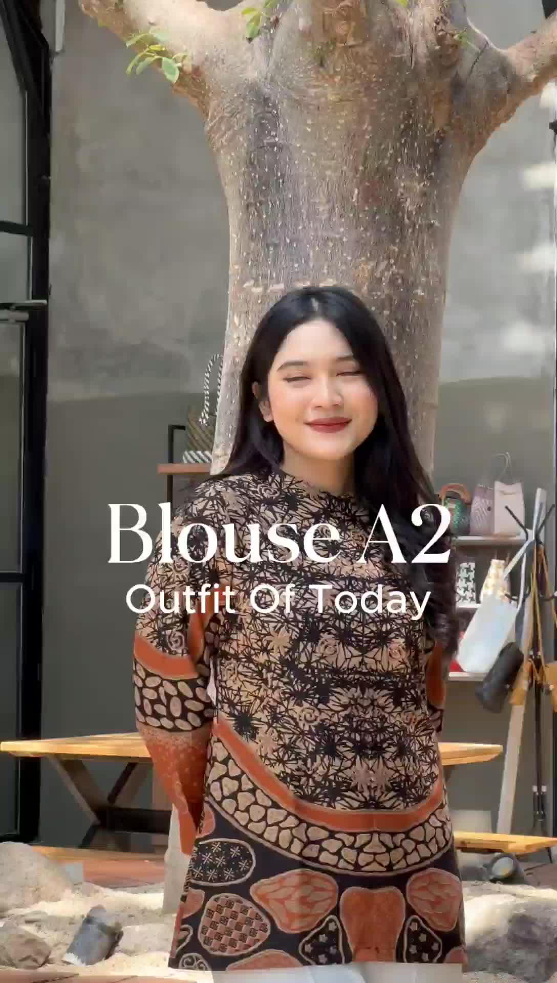 Blouse A2 Atasan Batik Wanita Batik Katun Halus Lapis Furing - Baju Cantik  Nyaman Dress Panjang