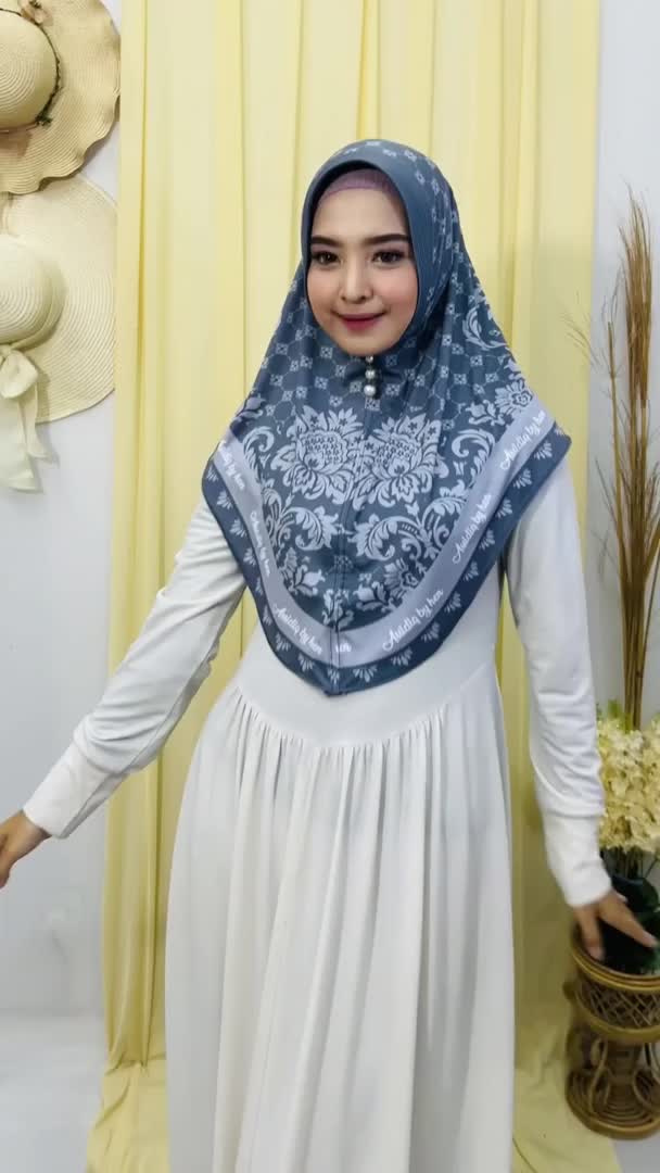 BERGO HIJAB INSTAN HIJAB BERGO JERSEY PREMIUM ASSIDIQ PRINTING BUNGA SUBLIM jilbab kaos