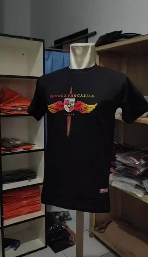 Kaos Pria Pemuda Pancasila Baju Distro Sayap Gold Tangan Pendek Hitam Oblong Combed Atasan Cowok Katun Keren Surfing Polos Tebal