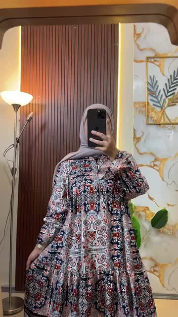 RUBINA DRESS GAMIS RAYON KATUN PREMIUM MOTIF REMPEL ZIPER BUSUI MUSLIMAH WANITA