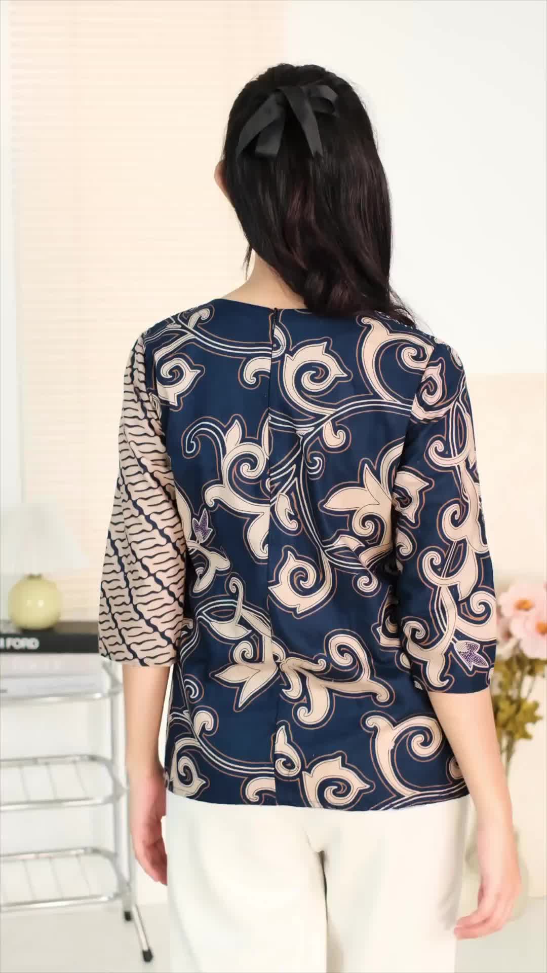 Batikid — Atasan Baju Batik Copule Pria Wanita [BAHAN KATUN] — Kombinasi Series — Blouse Bolero Kekinian Resleting Belakang