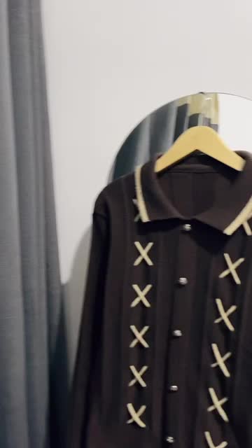 Kalea Atasan Baju Rajut Kerah Polo Variasi Tali Silang Lucu