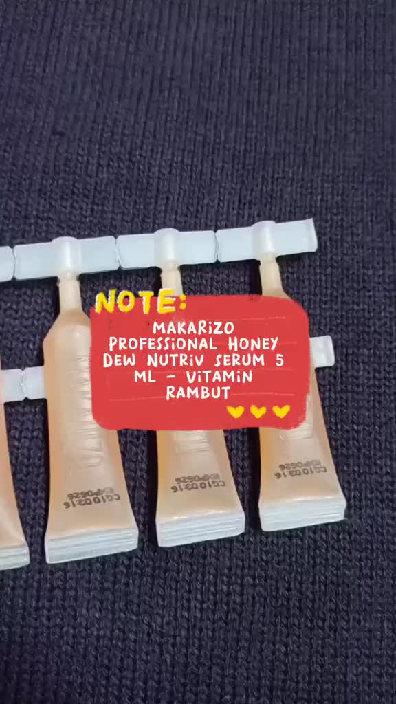 (SATUAN) MAKARIZO Honey Dew Nutriv Serum 5ml Hair Vitamin Rambut Rusak Kering Bercabang Catok Panas