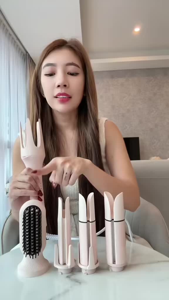 Vivid&Vogue HS06 Catokan Curly Otomatis 4in1 Curly Rambut Silinder besar 32mm Curling Iron Hasil Catok Tahan Lama