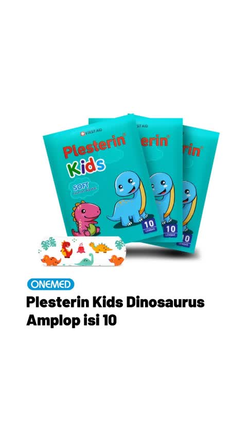 ONEMED Plester Anak Plesterin Kids Dinosaurus Amplop Isi 10 Pcs