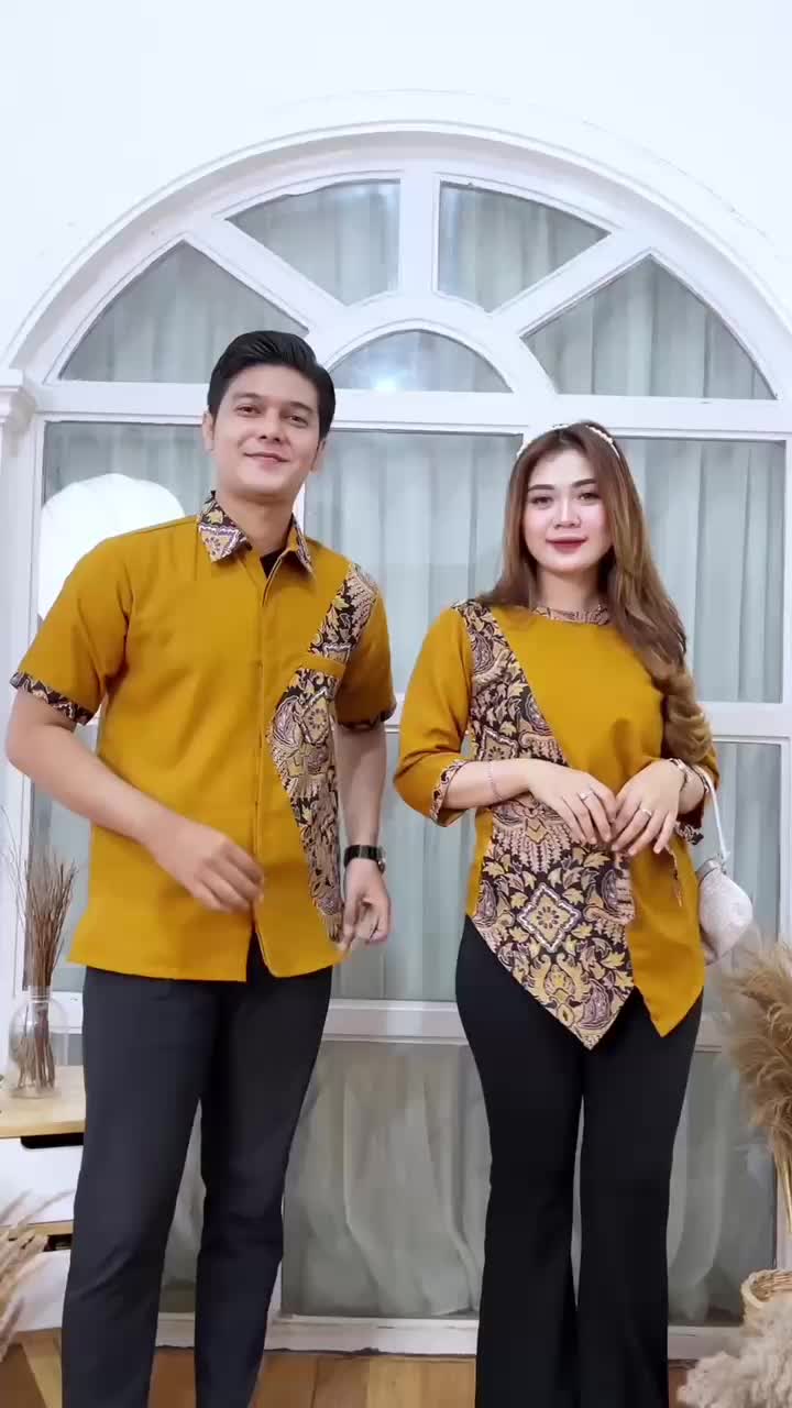 Atasan Baju Batik Motif  Seragam Kantor Setelan Buat Kerja, Baju Cewek Sarimbit keluarga Couple Pasangan Pria Wanita Keren  dan Hem Panjang  Pendek  bahan Katun asli Pekalongan