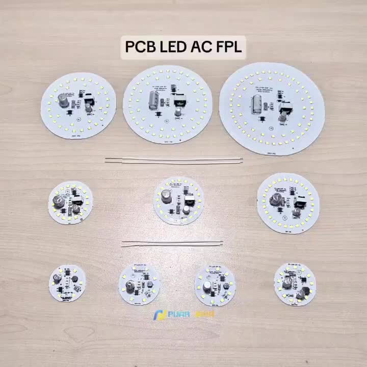 PCB LED AC FPL Original Watt Lengkap 5 7 9 12 15 18 24 30 40 50 Watt Mesin Lampu LED Nyala Putih