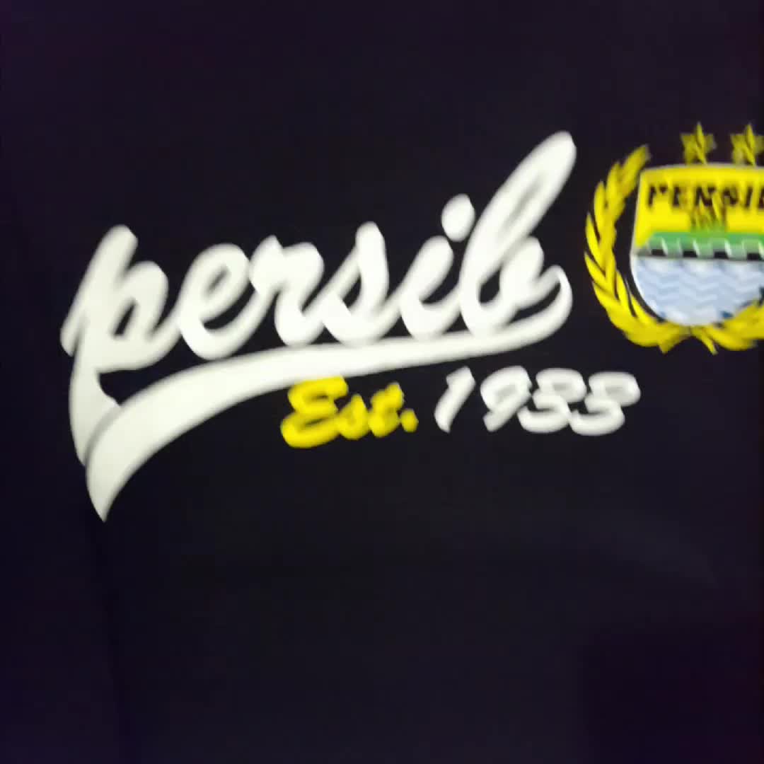 kaos persib bandung hitam dan putih Katun Sablon Combed Unisex Baju Pria Dewasa