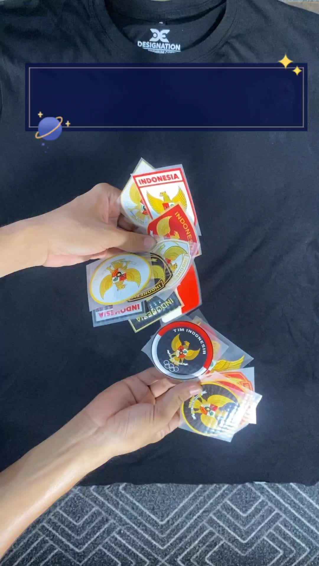 IRON PATCH LOGO TIMNAS Sablon Setrika Baju | DTF Sablon JERSEY GARUDA TIMNAS  INDONESIA