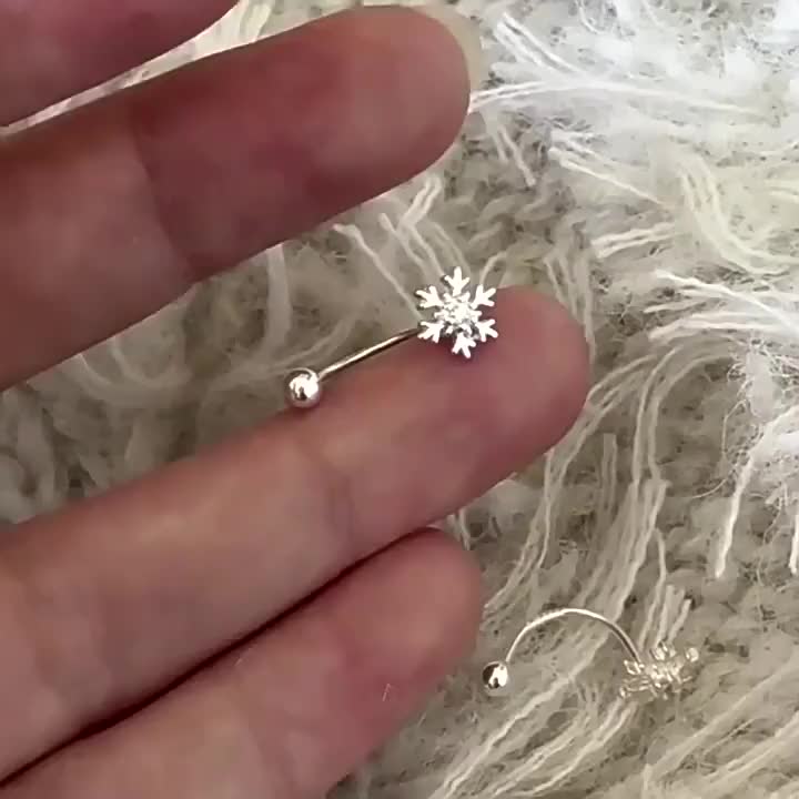 Anting-anting Gantung Perhiasan Wanita Anting Kepingan Salju - Earrings
