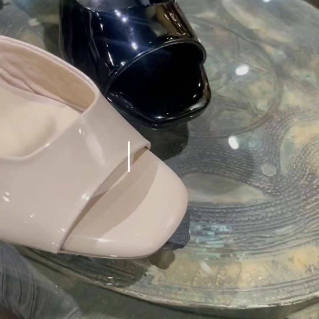 Nicholas Edison Heel Fika Sandal Heels Slip on glossy stiletto