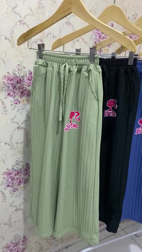 PAKET 4 PCS CELANA KULOT ANAK KNIT BERBIE USIA 3-12 TAHUN Fashion