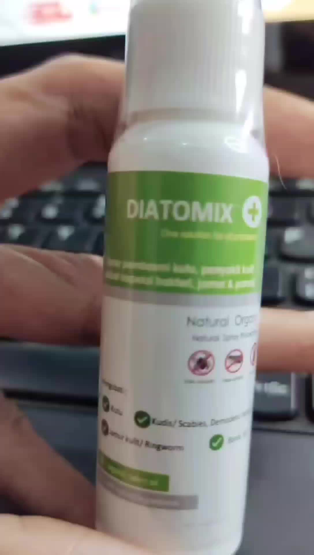 Diatomix Obat Spray Kutu dan Jamur Kucing Anjing Scabies Demodex Borok 20ml obat jamur kucing