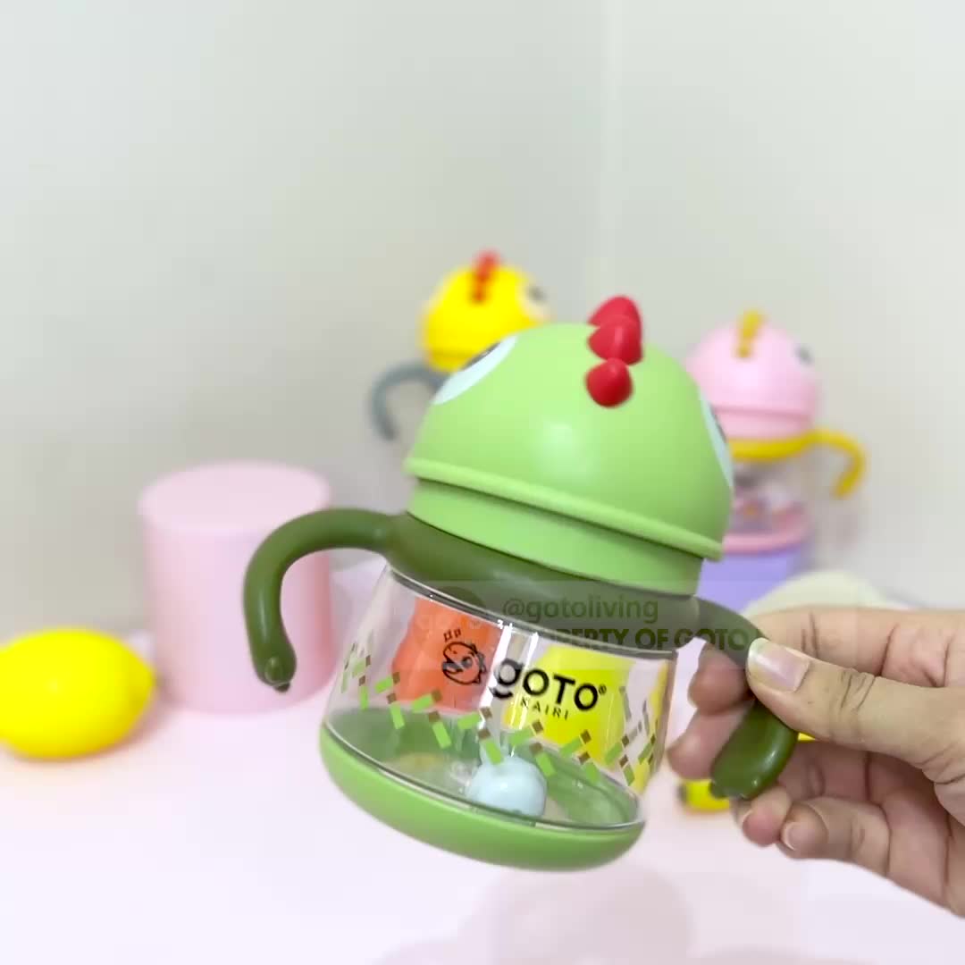 Goto [COD] Kairi Water Bottle Dino Bayi Botol Minum Training Cup Baby 220 ML