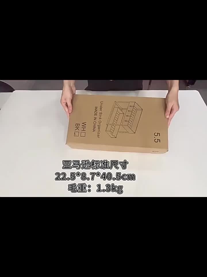 Rak Peralatan Makan Dua Tingkat, Rak Penyimpanan Bumbu, Rak Dapur, Rak Penyimpanan dengan Laci Multifungsi, Rak Penyimpanan Kosmetik Kamar Mandi, Rak Persegi Bertingkat untuk Penyimpanan