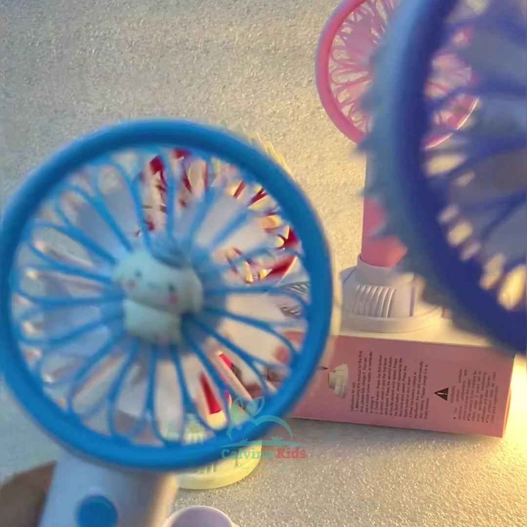 Kipas Angin Mini Portable Handle Fan Premium Quality Lucu dan Menyejukkan