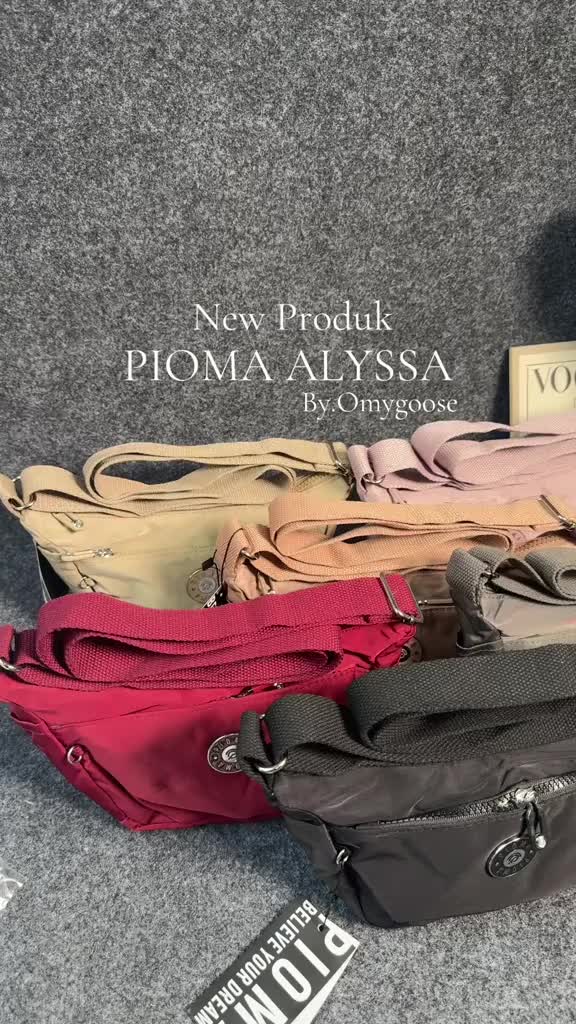 OMYGOOSE PIOMA ALYSSA TAS SELEMPANG WANITA / SLING BAG WANITA / TAS BAHU WANITA / TAS NYLON / TAS POLOS WANITA