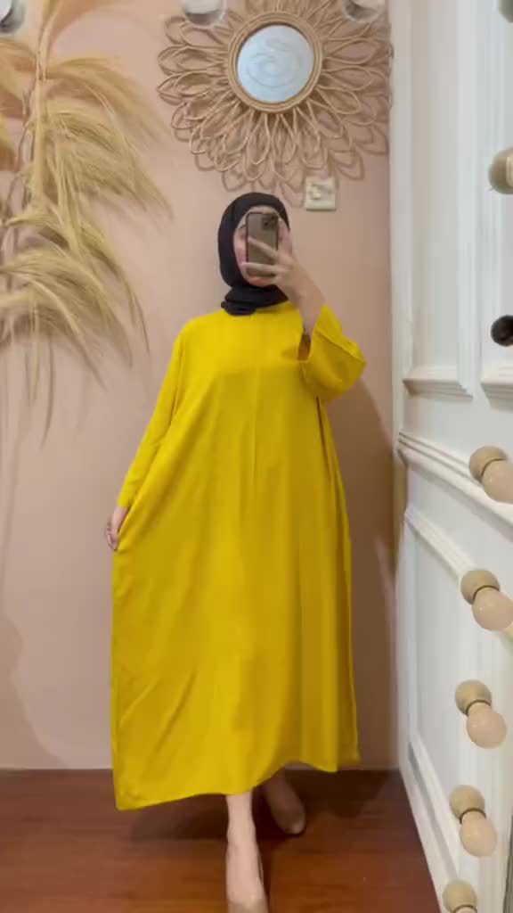 DASTER RAYON TWILL PREMIUM LENGAN 3/4 BUSUI / DRESS WANITA HOMEY