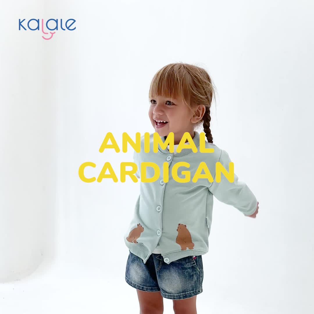 Kalale - Cardigan Anak 1-6 Tahun untuk Anak Perempuan dan Laki-laki Bayi 1 2 3 4 5 6 Tahun Lengan Panjang