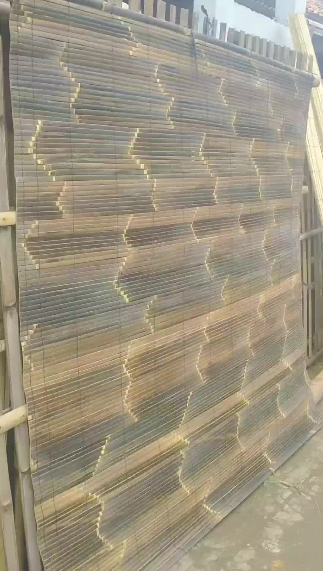 tirai bambu hitam,2x2m, cocok buat teras, vila gazebo, garasi, sekat ruangan,
