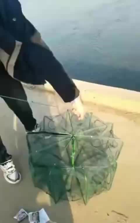 Mesin memancing otomatis Penangkapan ikan yang efisien Memancing udang Jaring ikan Bubu Perangkap Ikan  Jebakan Jaring Jala Prangkap Lipat Udang Kepiting  Sungai Danau Laut Alat Pancing Fish Trap Net 6 8 10 12 16Lubang Jaring nilon Lele