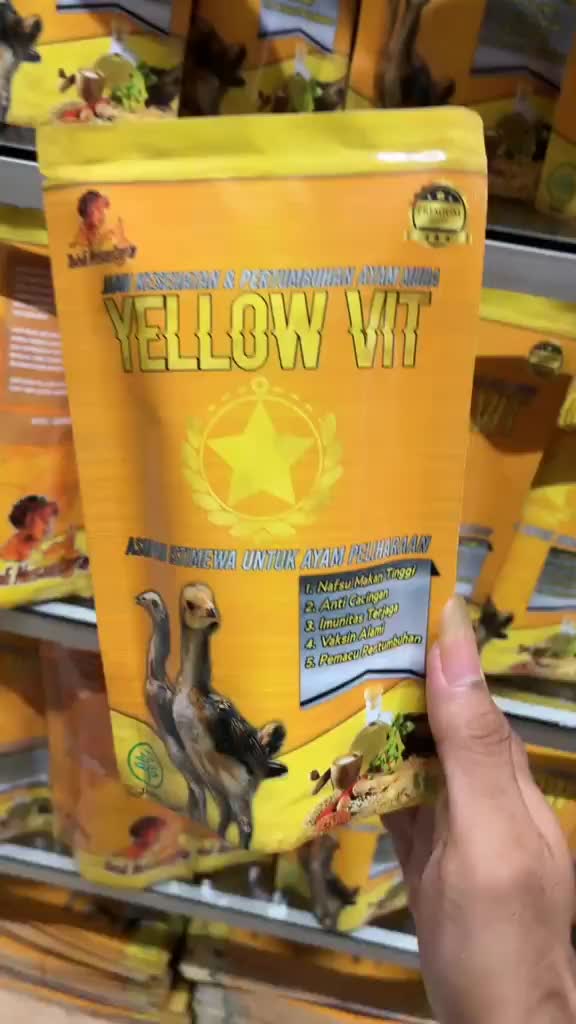 Jamu Ayam Yellow Vit 100gr - Jamu Kesehat Ayam Terbaik, Pertumbuhan Optimal, Nafsu Makan Tinggi