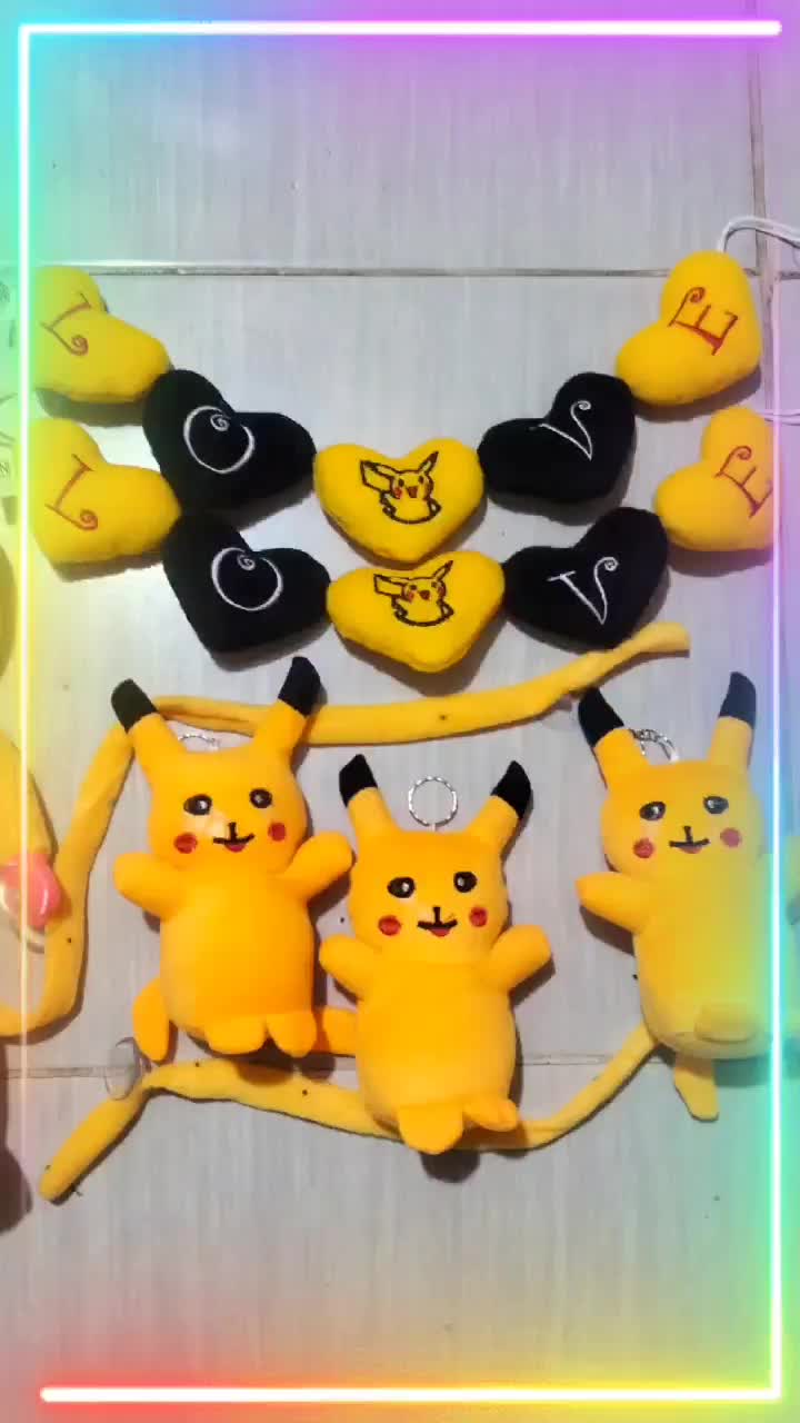 Boneka sett gantungan kaca mobil bus dan truk, marsupilami 2 biji,boneka karakter 3 biji,love 2 biji Dolls Mouse Toys