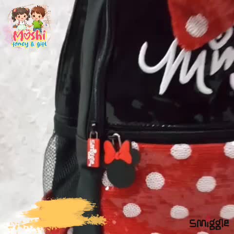 Tas Ransel Sekolah Minnie Mouse Disney / Tas Sekolah Disney Minnie Anak Perempuan / Backpack School Mickey Minnie size Anak SD