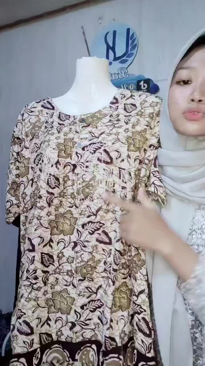 Setelan Celana Panjang Jumbo LD 140 cm One Set Atasan Rayon Jumbo Super Tebal Busui Friendly Piyama Wanita