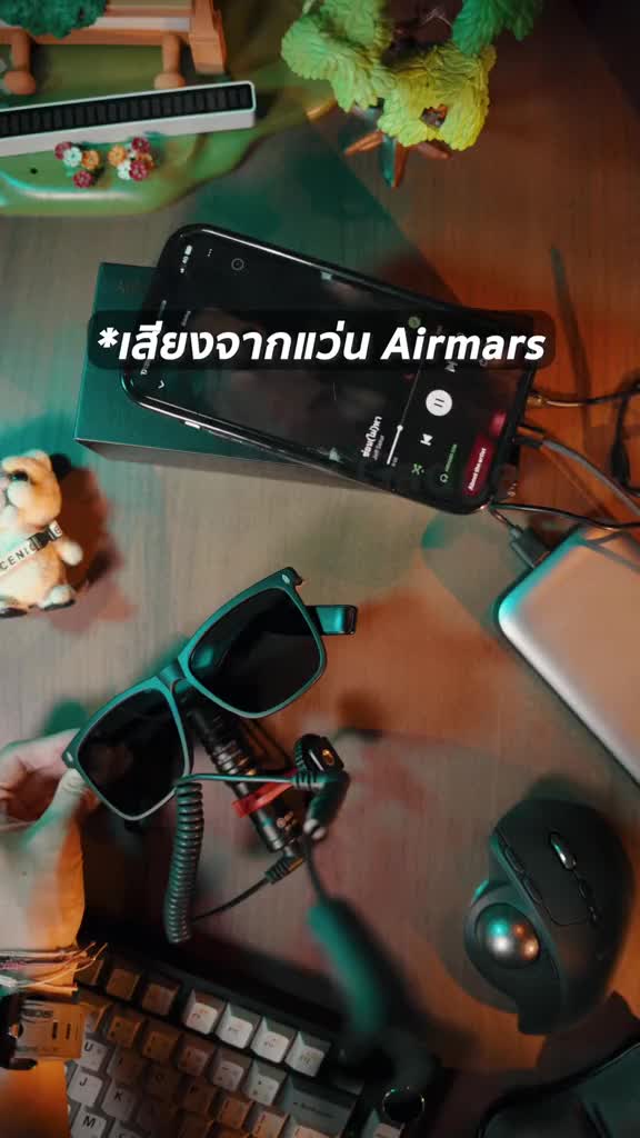 Airmars SG8 Kacamata Cerdas Earphone Bluetooth Nirkabel Kacamata Mengemudi Tahan Air dengan Mikrofon Glasses Smart Selempang Mic Ht Talkie Headset Proyektor Speaker Smartwatch Smartphone Handsfree