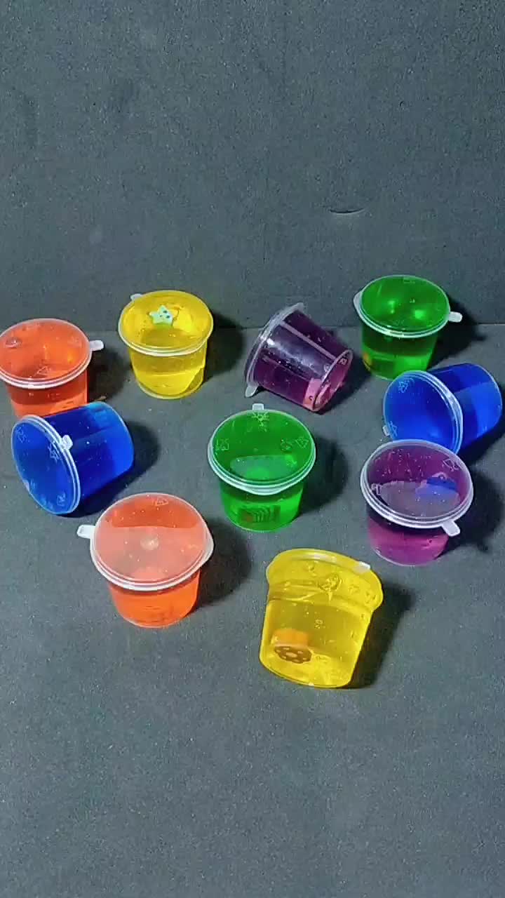 10 Pcs Mainan Slime Jelly 25 mili/ Slime Ember / Slime Bening Isi Penghapus Squishy Anak