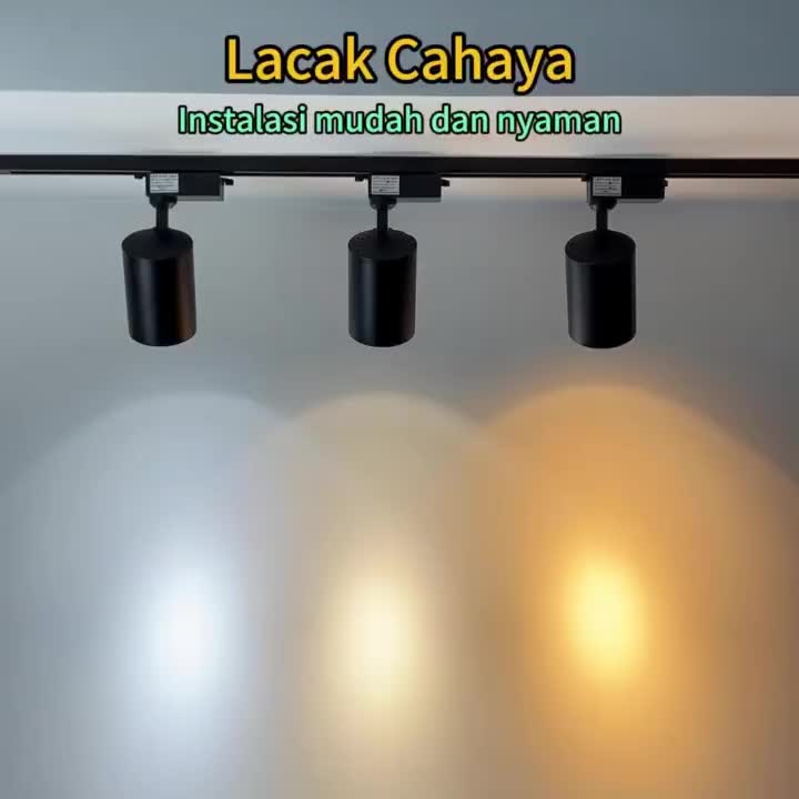 Lampu Rell Track Led Sorot Lampu Sorot Led COB Spot light Downlight Spotlight Rail Lighting10w20w30w Set White