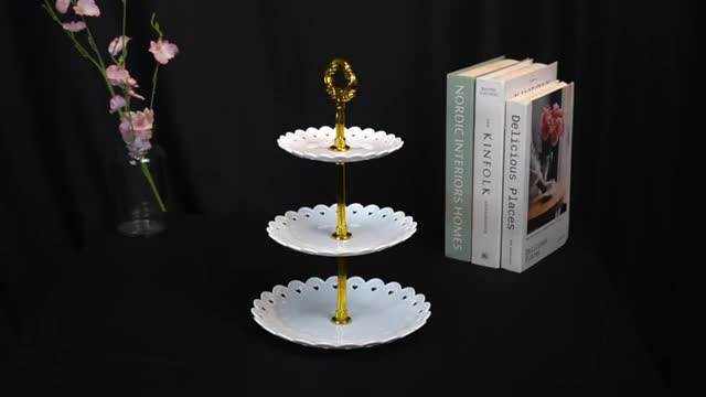MVPGO Display Cake Stand Tempat Kue Susun 3 Tingkat