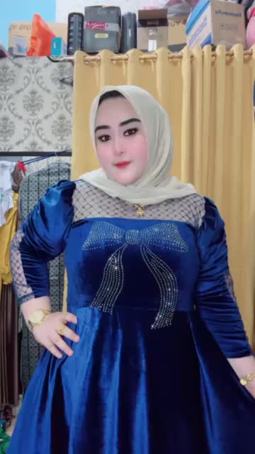Gamis Nadia Full Bludru Mix Tile Brukat Viral Mewah 2025